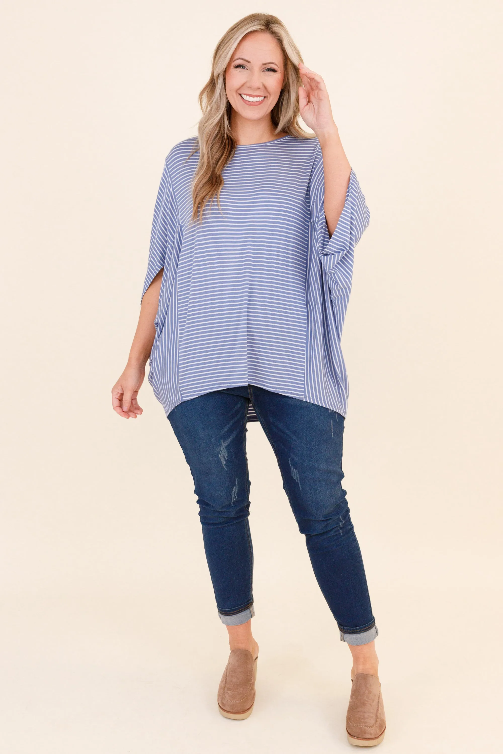 Rhythm And Blues Top, Blue Ivory