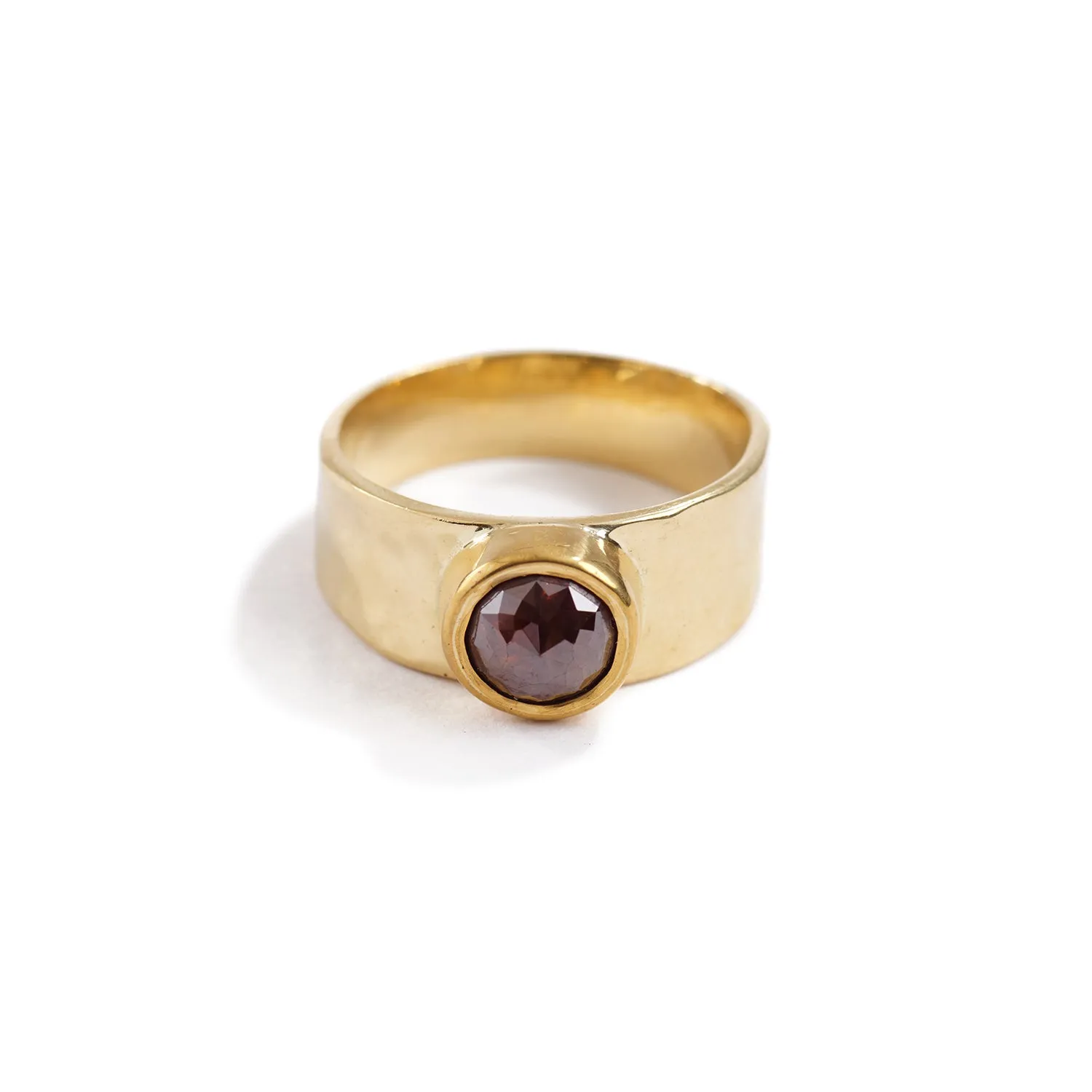 Ring with Brown Rose Cut Diamond