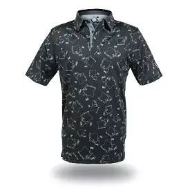 Scattered Islands Black Onyx - OGA Men's Polo - Black