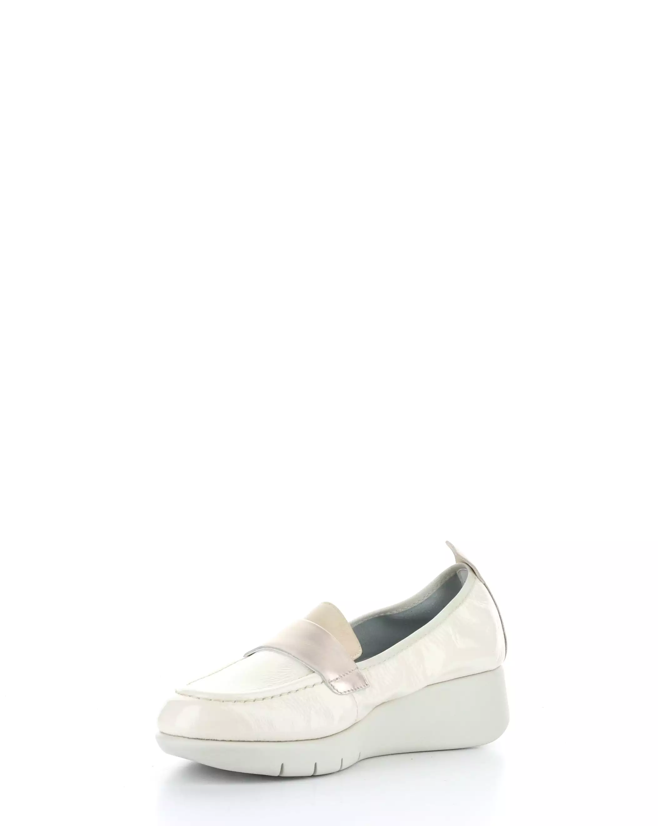 SCREEN MIXED WHITE Round Toe Shoes