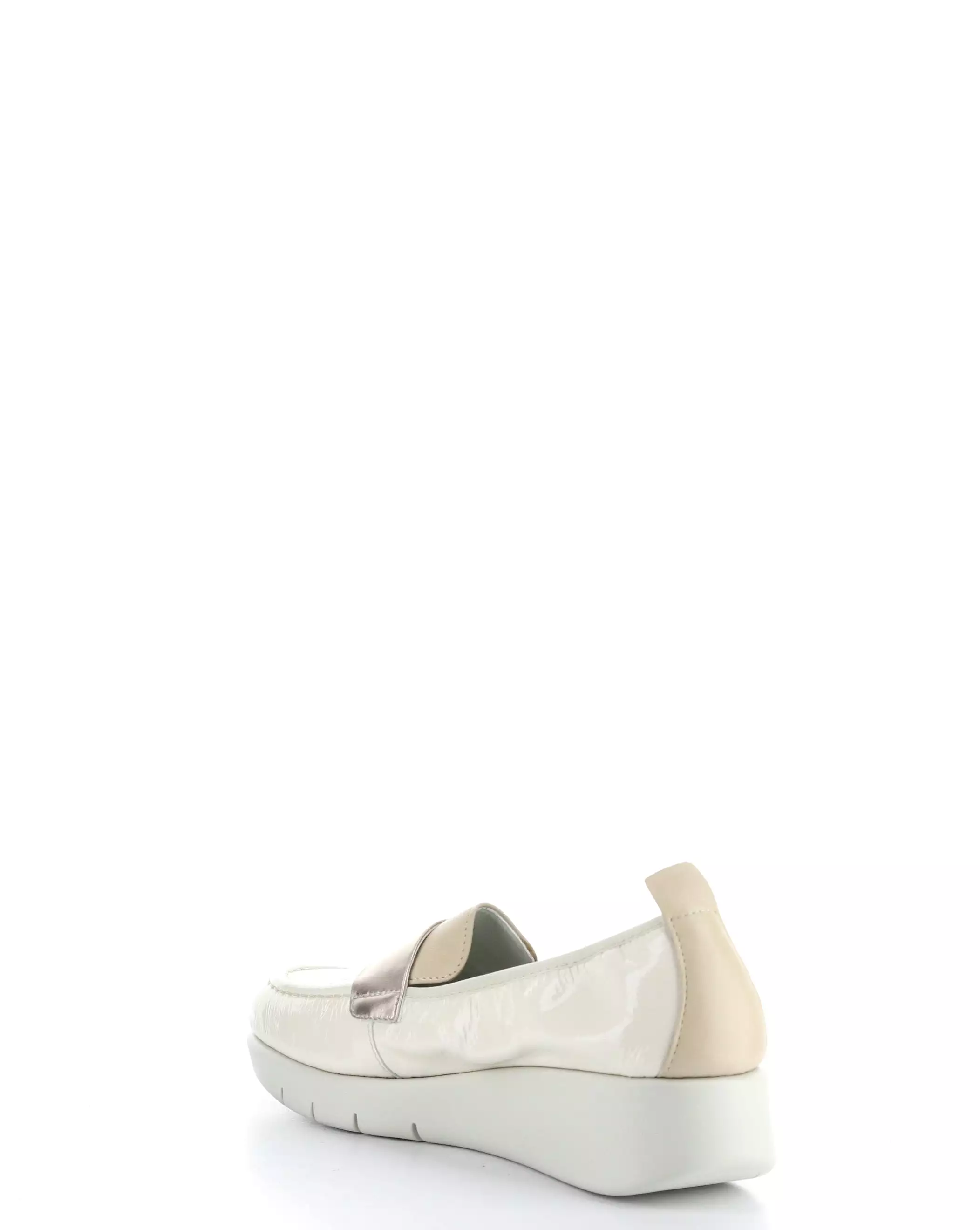 SCREEN MIXED WHITE Round Toe Shoes