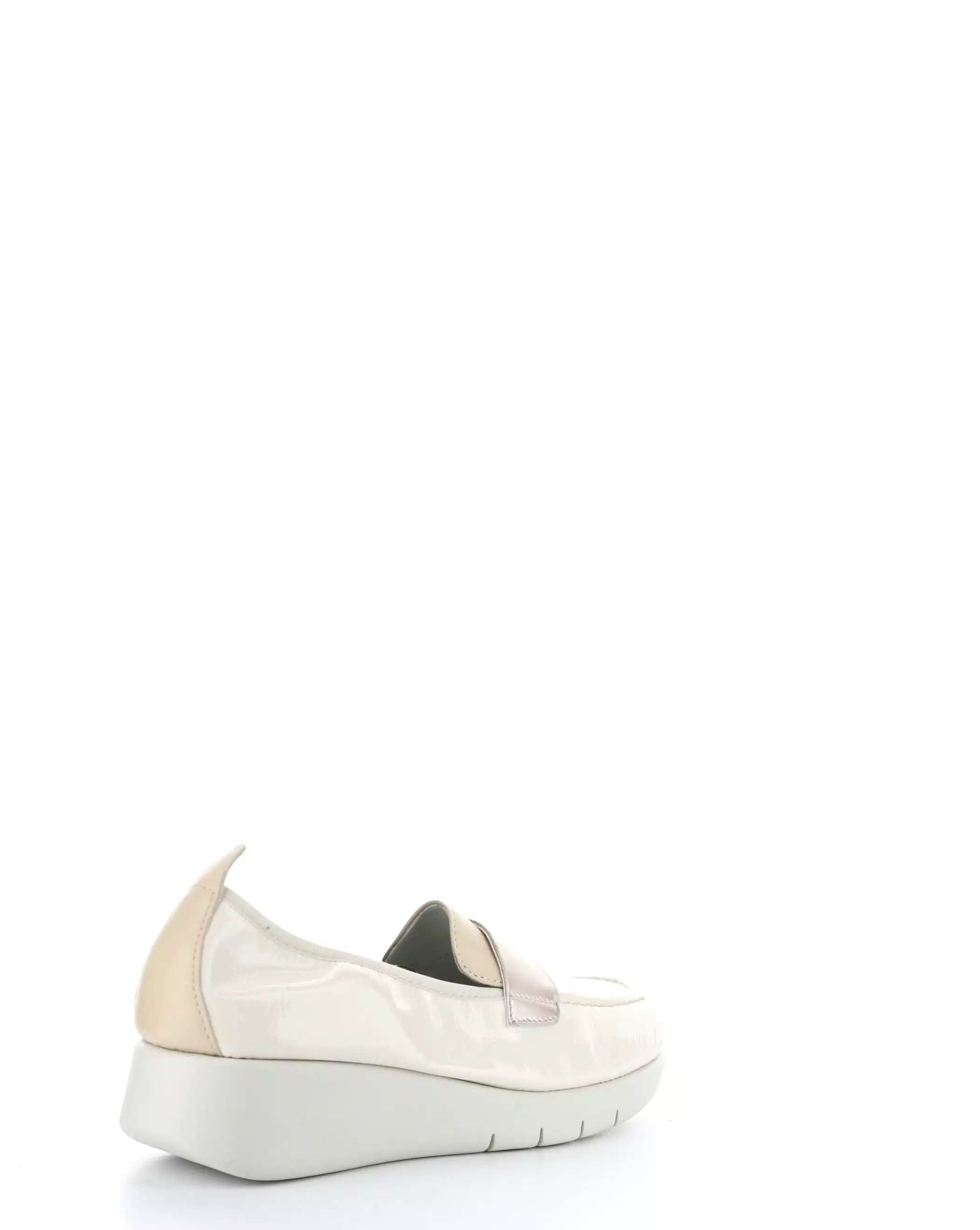 SCREEN MIXED WHITE Round Toe Shoes