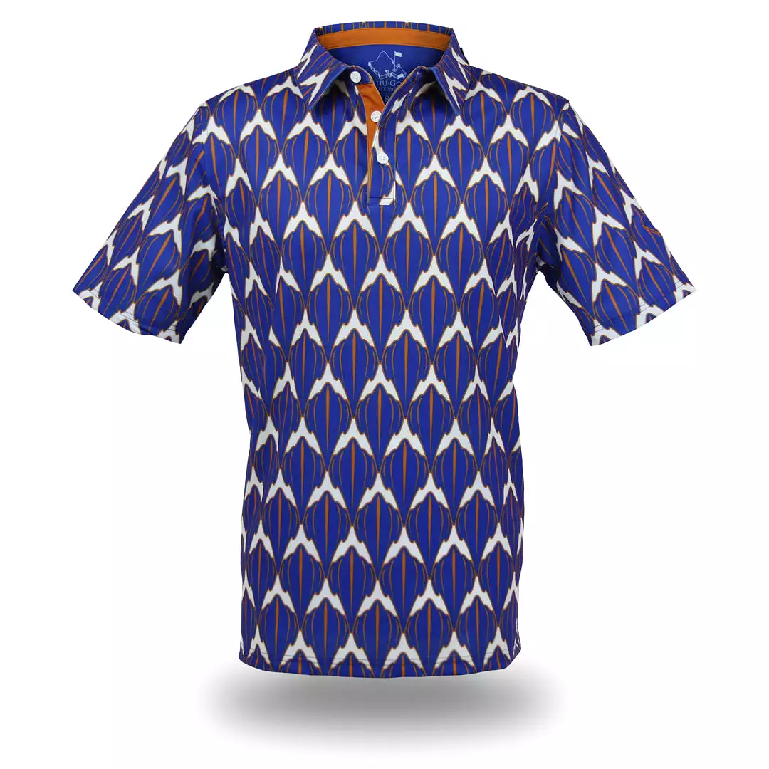 Shark Cobalt Rust - OGA Men's Polo - Cobalt Blue