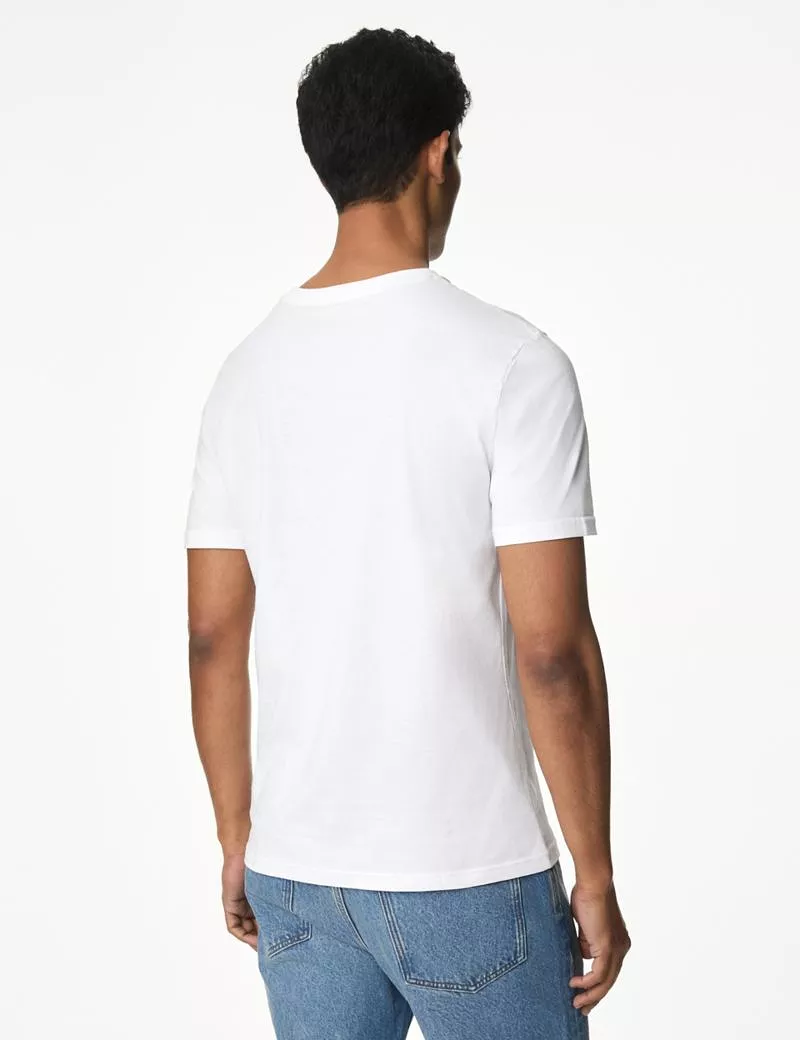 Slim Fit Pure Cotton Crew Neck T-Shirt