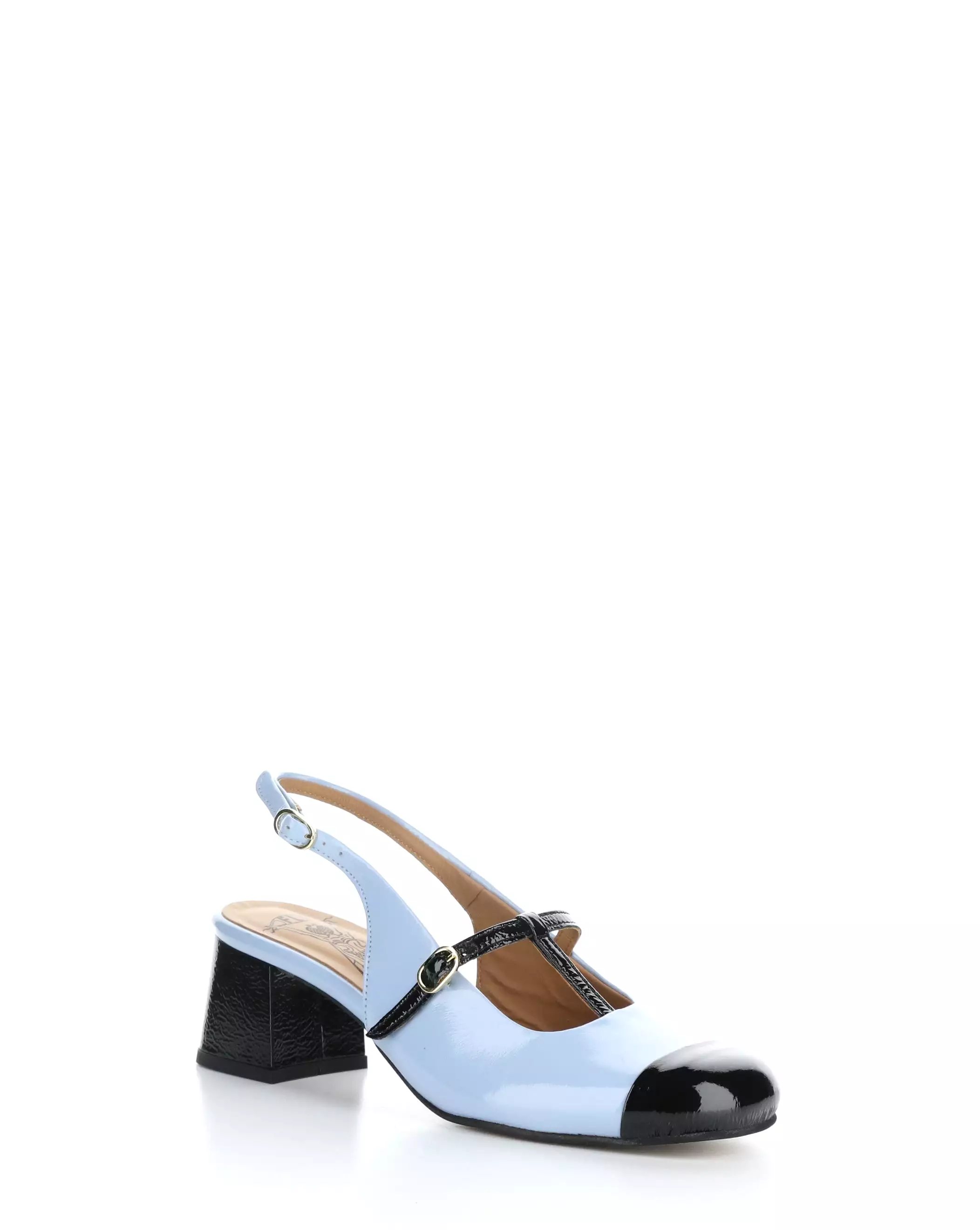 SOLN083FLY 002 BLACK/SKY BLUE Round Toe Shoes