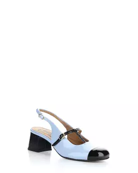 SOLN083FLY 002 BLACK/SKY BLUE Round Toe Shoes