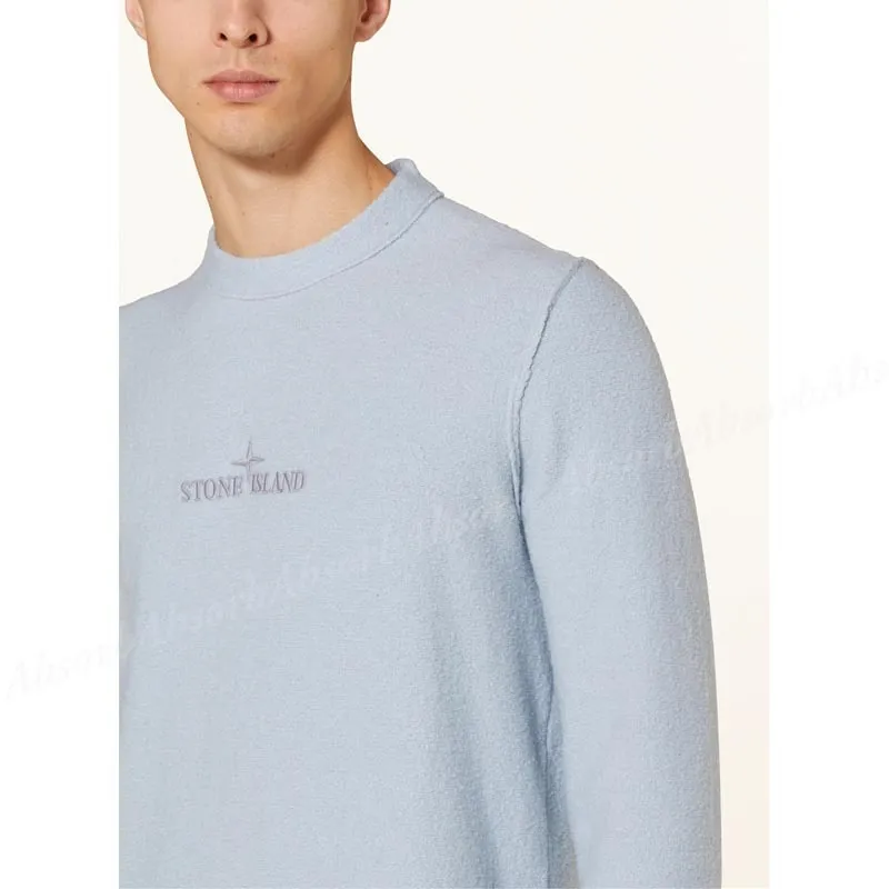 STONE ISLAND  |Crew Neck Street Style Long Sleeves Plain Cotton Logo