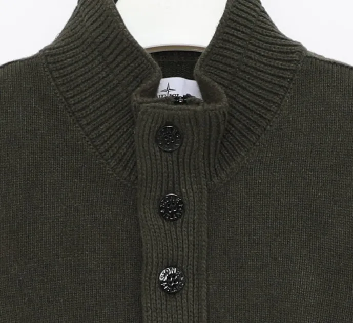 STONE ISLAND  |Wool Street Style Long Sleeves Plain Logo Sweaters