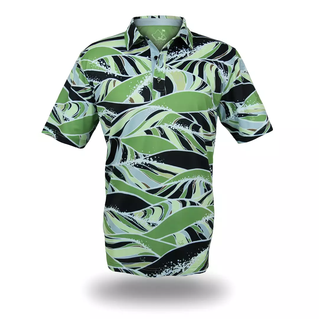 Swell Kelp Camo - OGA Men's Polo - Kelp Green