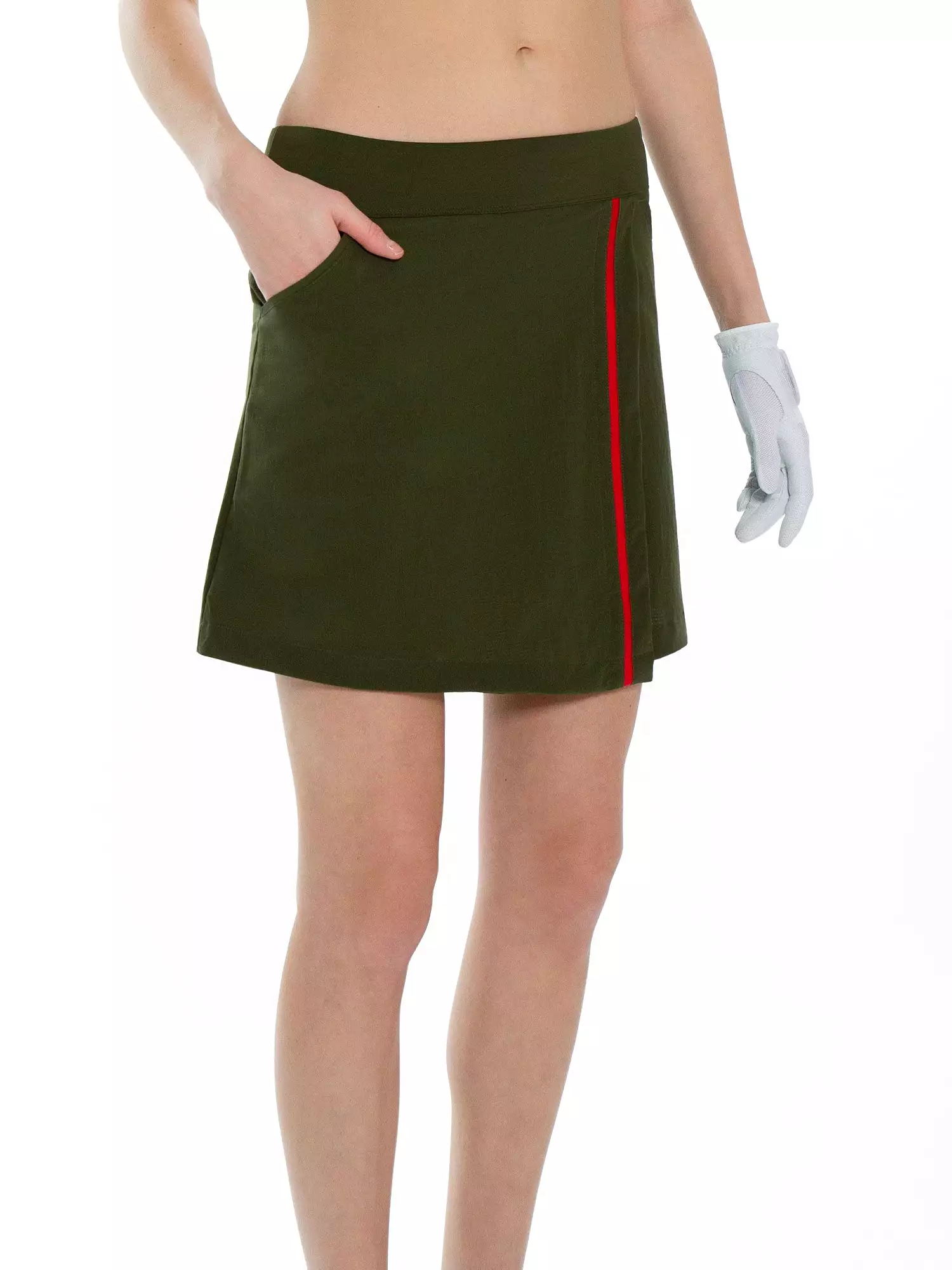 Tee Off Wrap Skirt - Militare/Poppy