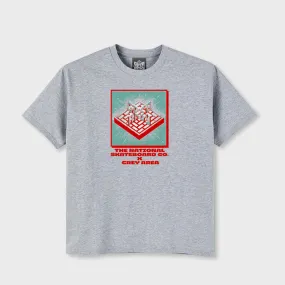 The National Skateboard Co. - Grey Area Ghost Game T-Shirt - Grey Heather