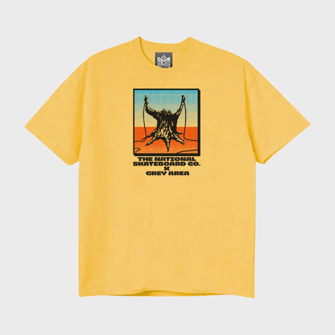 The National Skateboard Co. - Grey Area Slingshot T-Shirt - Yellow