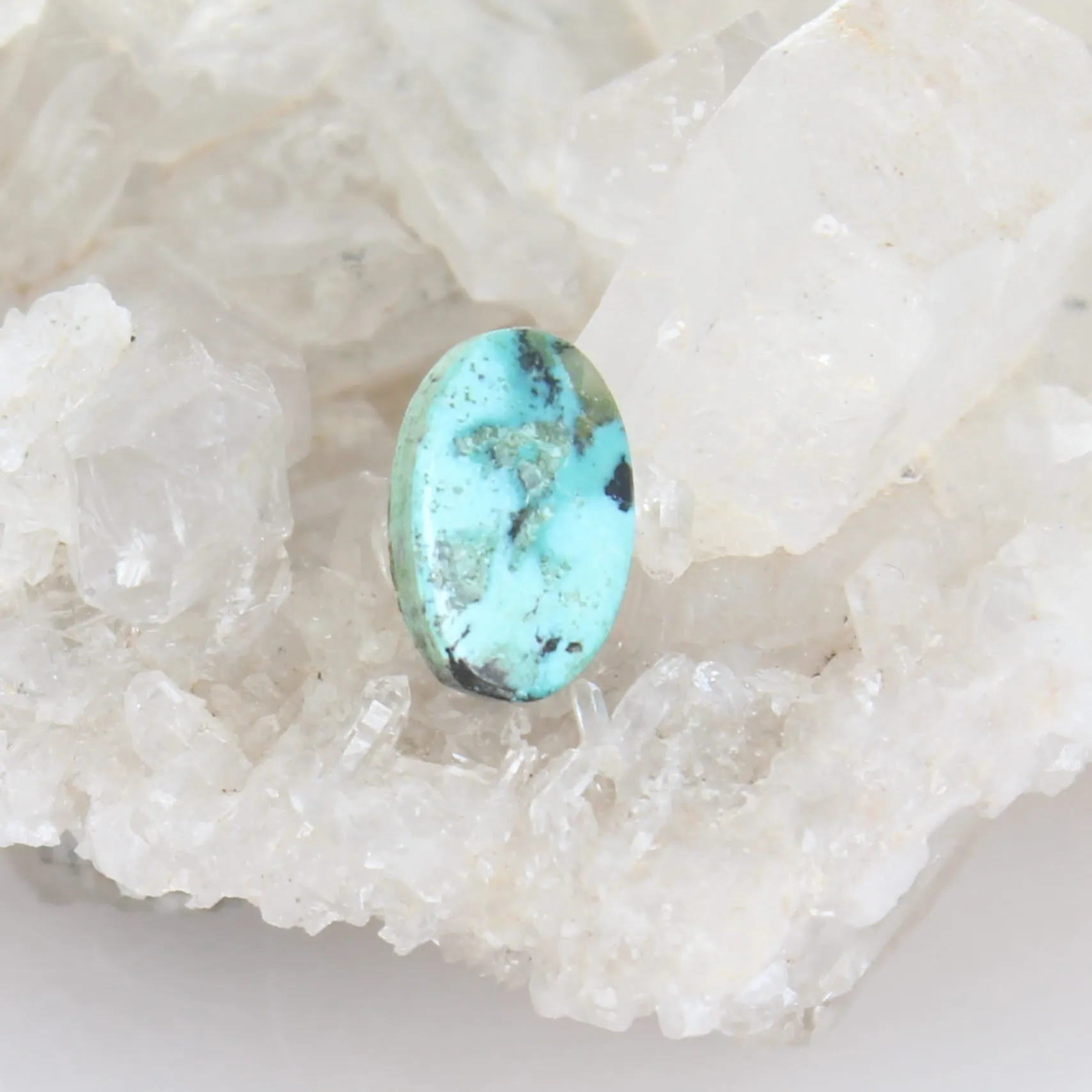 Vintage Tibetan Turquoise Cabochon 17.8x11.5mm