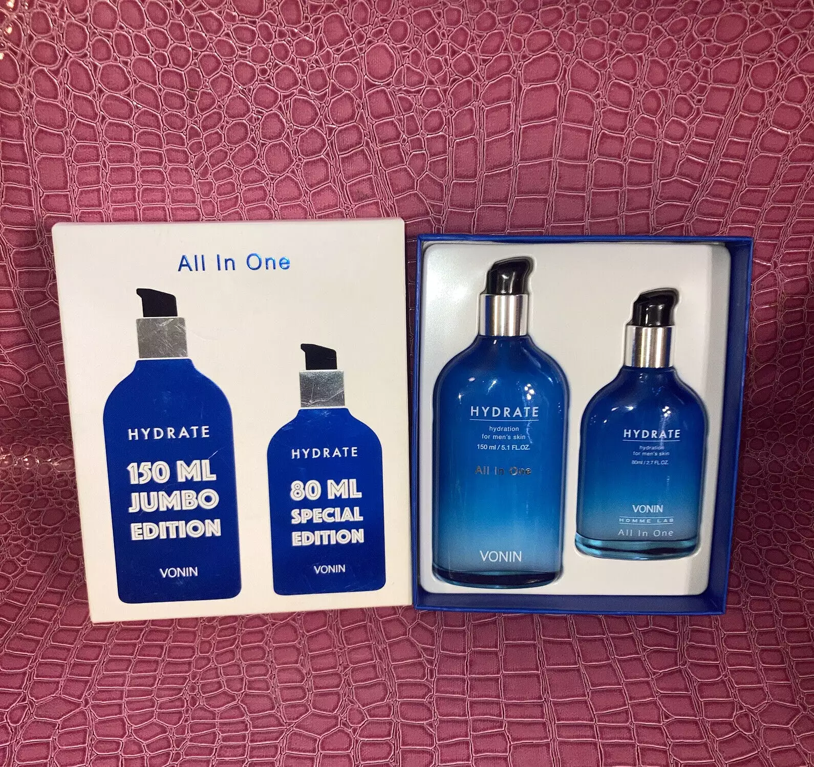 Vonin All-in-one Hydrate 150ml+80ml Special Sets For Men Homme Moisture Bright