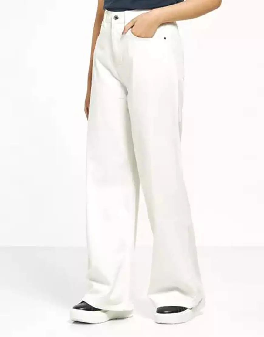 Wide Leg Jeans Milky White