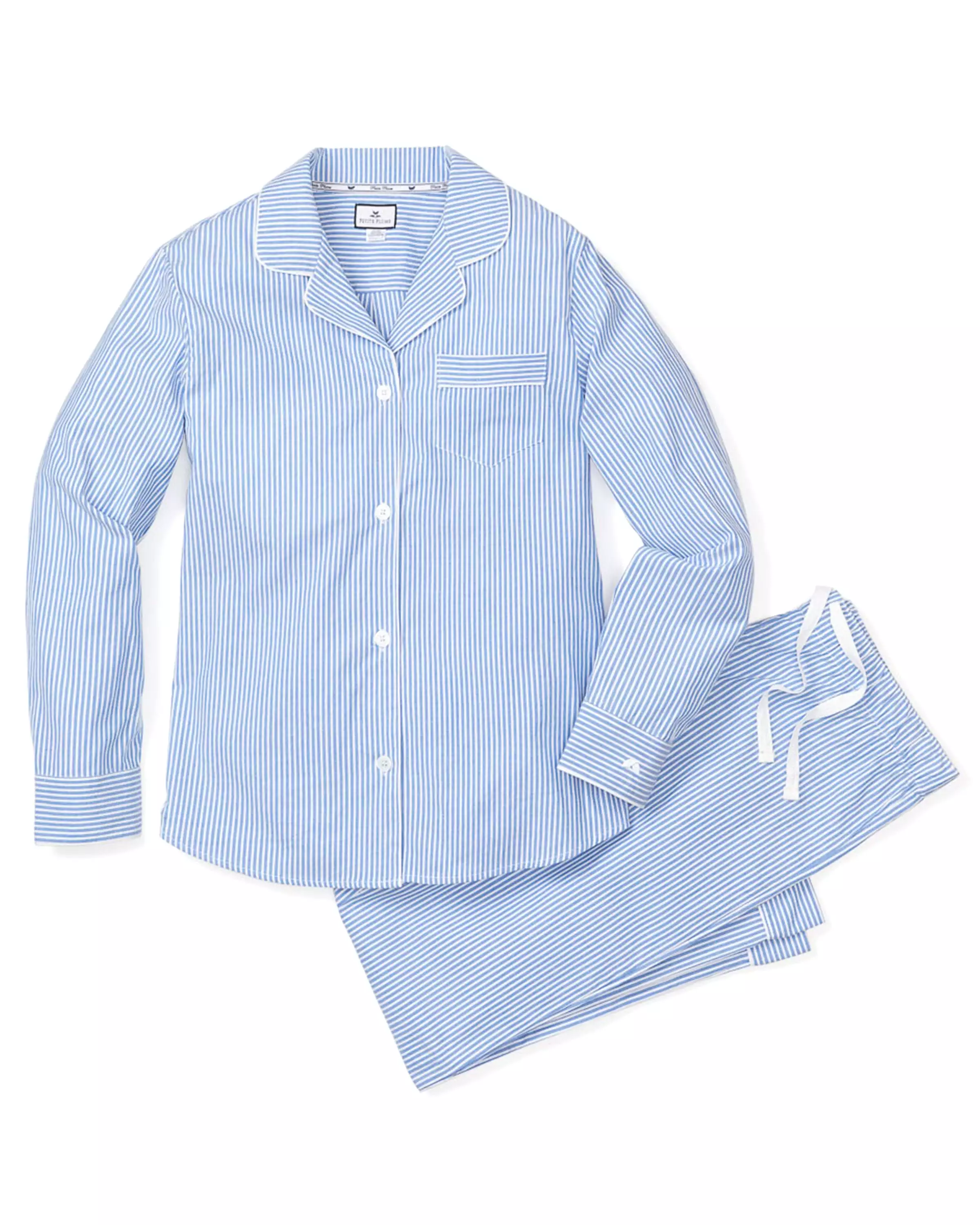 Women's French Blue Seersucker Pajama Set