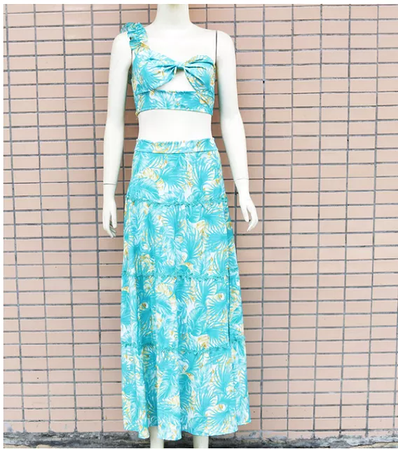 Women's Long Skirt Suit, 2022 for Summer Vacation